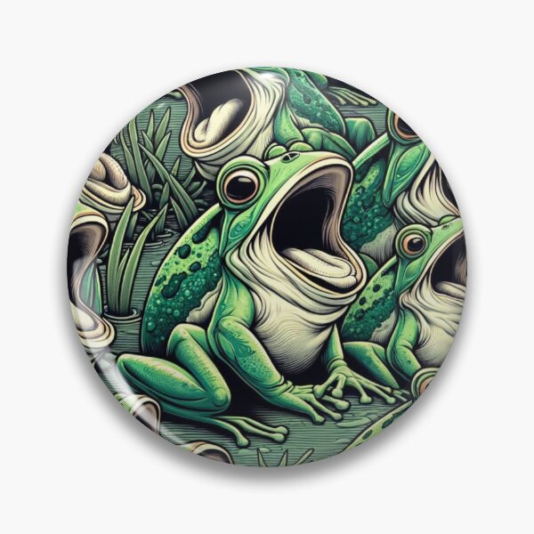 Item preview, Amphibian Chorus: The Screaming Froggy Pattern designed and sold by Merchbes.