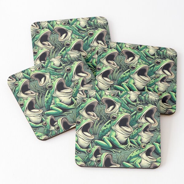 Item preview, Amphibian Chorus: The Screaming Froggy Pattern designed and sold by Merchbes.
