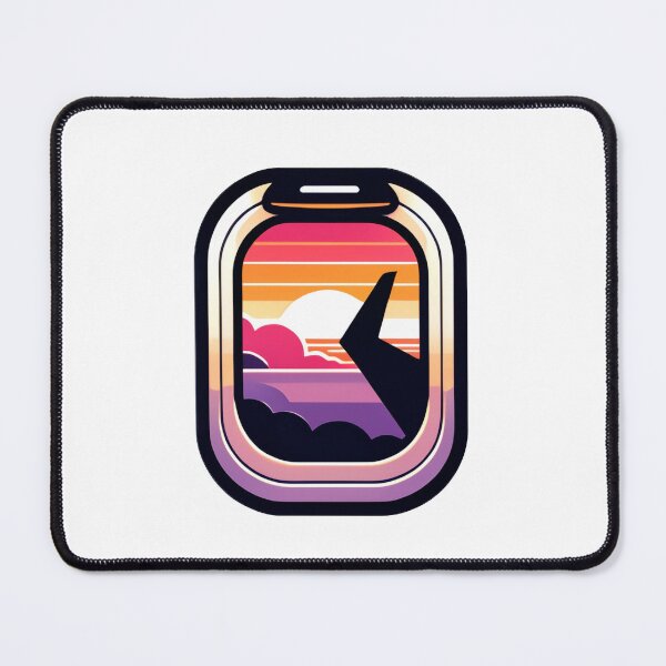 Item preview, Airplane Window at Sunset Sticker designed and sold by scons1234.