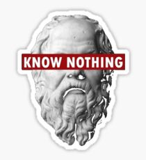 Kennen Sie nichts Sokrates (PUBLIC DOMAIN HEAD UND TEXT) Sticker