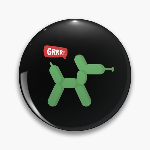 Item preview, Green Party Balloon Dog - GRRR! designed and sold by PixelBadBunny.