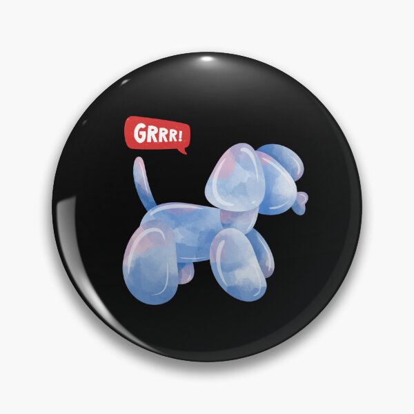 Item preview, Marble Blue Party Balloon Dog - GRRR! designed and sold by PixelBadBunny.