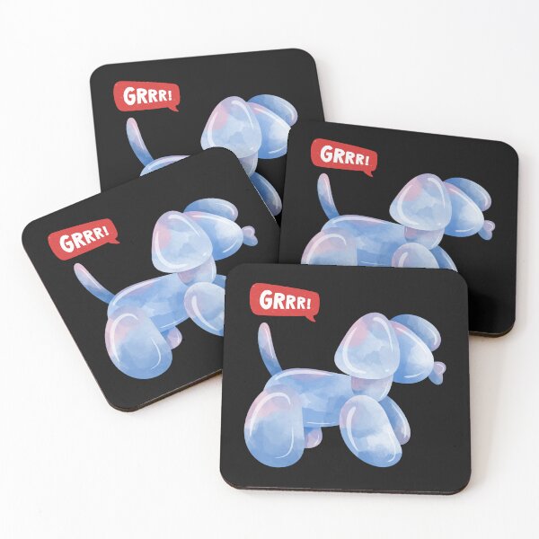 Item preview, Marble Blue Party Balloon Dog - GRRR! designed and sold by PixelBadBunny.