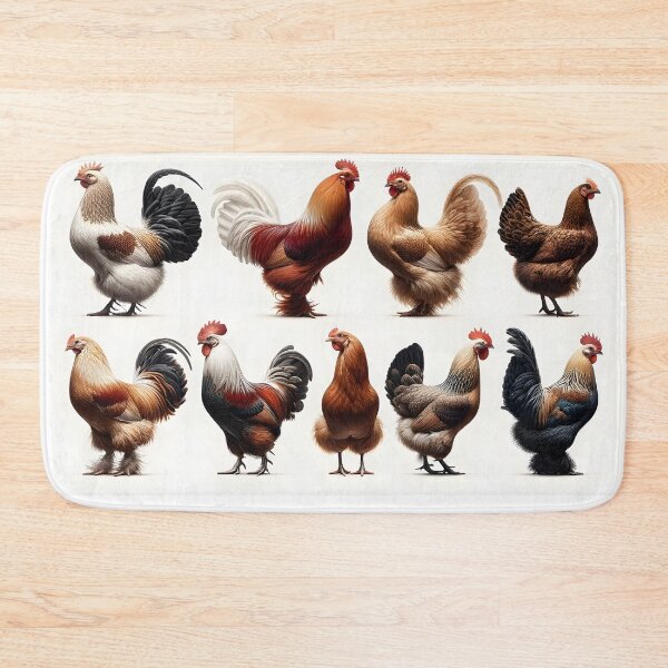 Item preview, Hens, chickens, rustic designed and sold by Art-Babble.