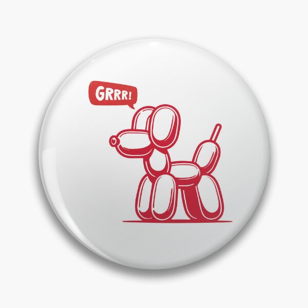 Item preview, Red Ink Party Balloon Dog - GRRR! designed and sold by PixelBadBunny.
