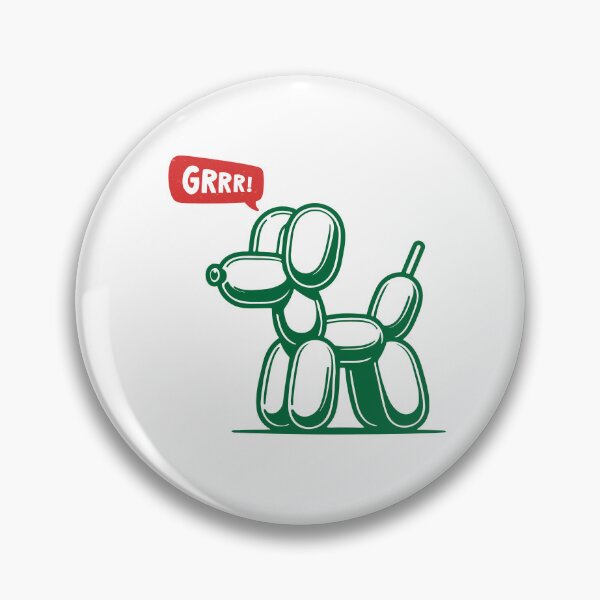 Item preview, Green Ink Party Balloon Dog - GRRR! designed and sold by PixelBadBunny.