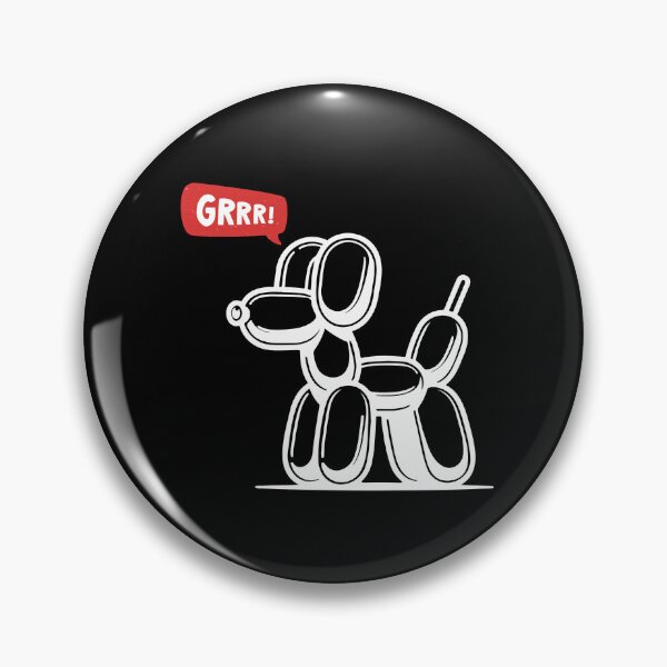 Item preview, White Party Balloon Dog - GRRR! designed and sold by PixelBadBunny.