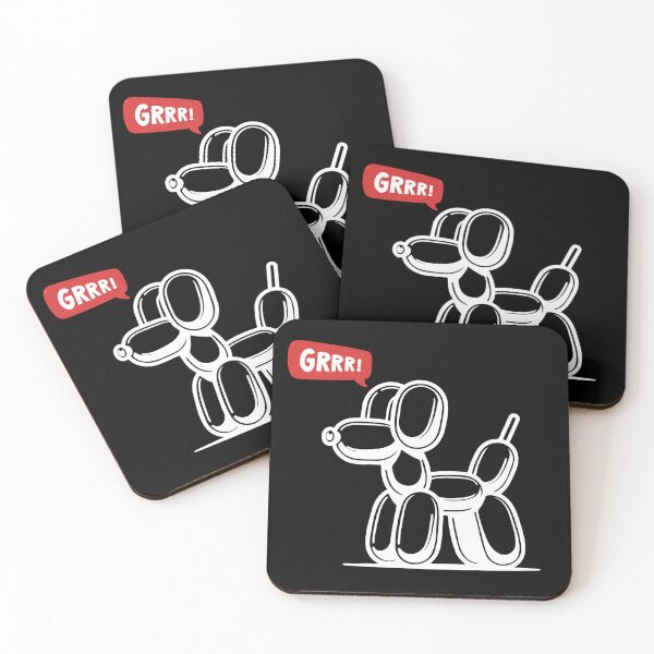 Item preview, White Party Balloon Dog - GRRR! designed and sold by PixelBadBunny.