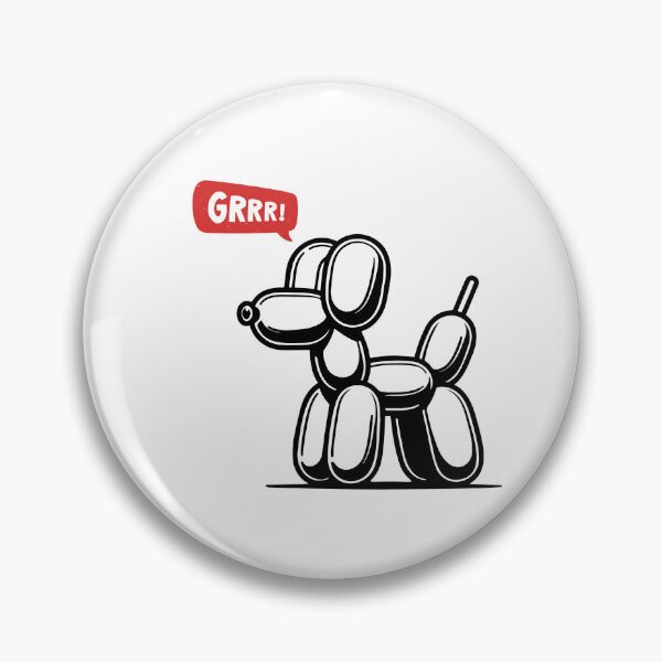 Item preview, Black Party Balloon Dog - GRRR! designed and sold by PixelBadBunny.