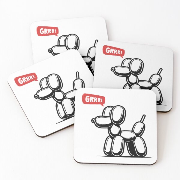 Item preview, Black Party Balloon Dog - GRRR! designed and sold by PixelBadBunny.