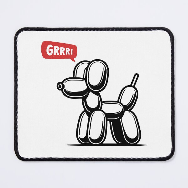 Item preview, Black Party Balloon Dog - GRRR! designed and sold by PixelBadBunny.