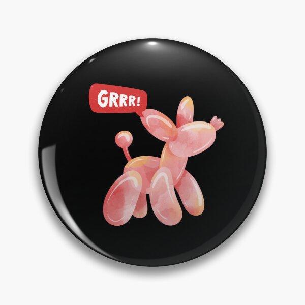 Item preview, Redish Party Balloon Dog - GRRR! designed and sold by PixelBadBunny.