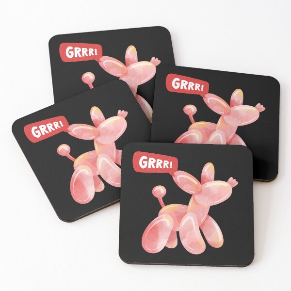 Item preview, Redish Party Balloon Dog - GRRR! designed and sold by PixelBadBunny.
