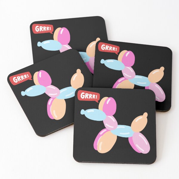 Item preview, Mixed Colors Party Balloon Dog - GRRR! designed and sold by PixelBadBunny.