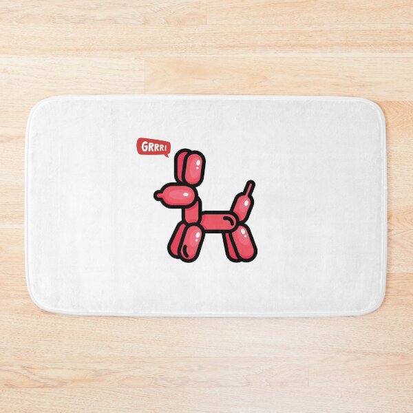 Item preview, Red Black Outline Party Balloon Dog - GRRR! designed and sold by PixelBadBunny.