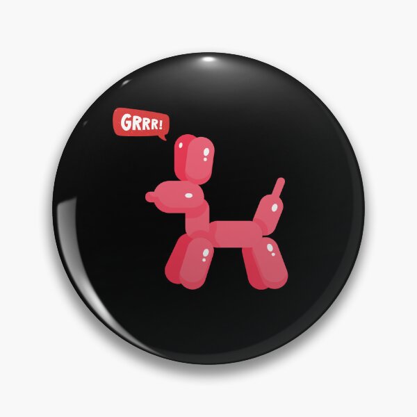 Item preview, Red Hot Party Balloon Dog - GRRR! designed and sold by PixelBadBunny.