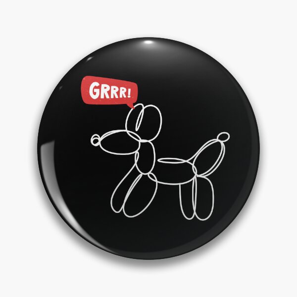 Item preview, White Ink Party Balloon Dog - GRRR! designed and sold by PixelBadBunny.