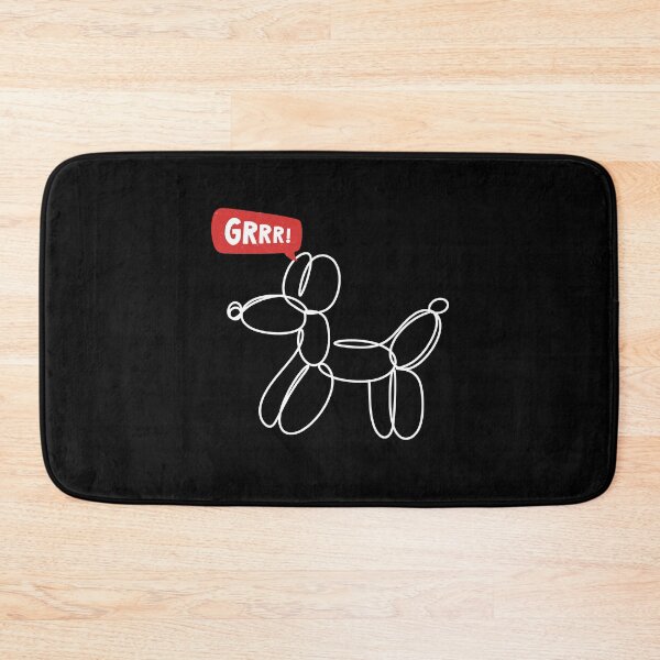 Item preview, White Ink Party Balloon Dog - GRRR! designed and sold by PixelBadBunny.