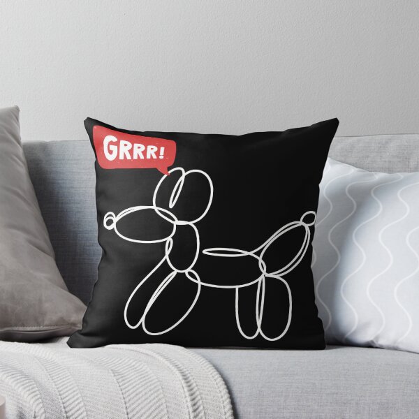 Item preview, White Ink Party Balloon Dog - GRRR! designed and sold by PixelBadBunny.
