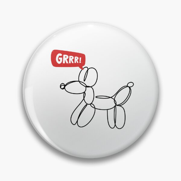 Item preview, Black Ink Party Balloon Dog - GRRR! designed and sold by PixelBadBunny.