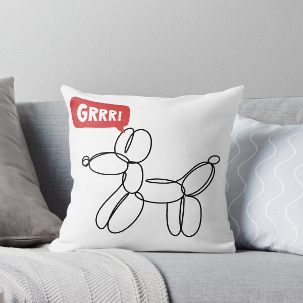 Item preview, Black Ink Party Balloon Dog - GRRR! designed and sold by PixelBadBunny.