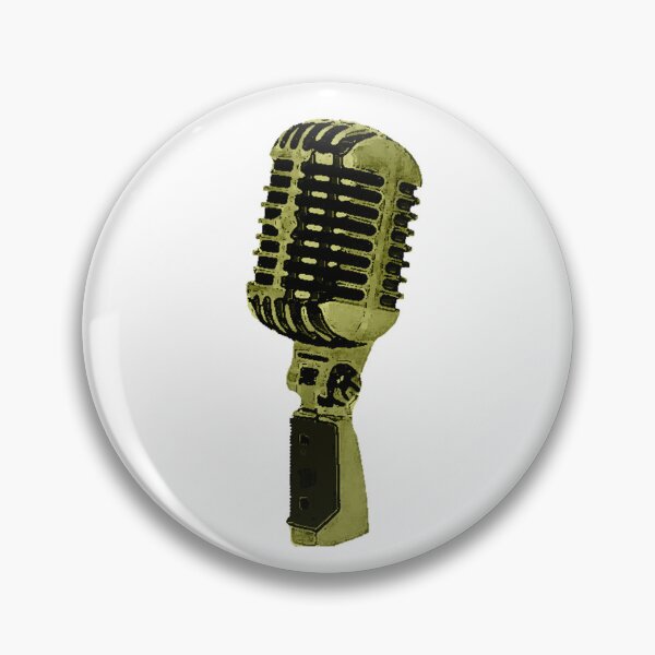 Item preview, Gold Microphone Vintage Music designed and sold by HoorayDesigns.
