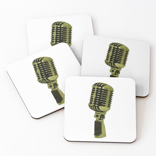 Item preview, Gold Microphone Vintage Music designed and sold by HoorayDesigns.