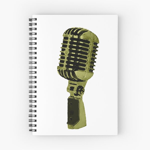 Item preview, Gold Microphone Vintage Music designed and sold by HoorayDesigns.