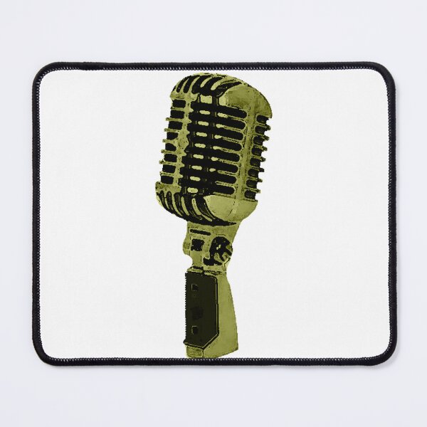 Item preview, Gold Microphone Vintage Music designed and sold by HoorayDesigns.