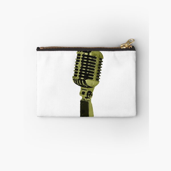 Item preview, Gold Microphone Vintage Music designed and sold by HoorayDesigns.