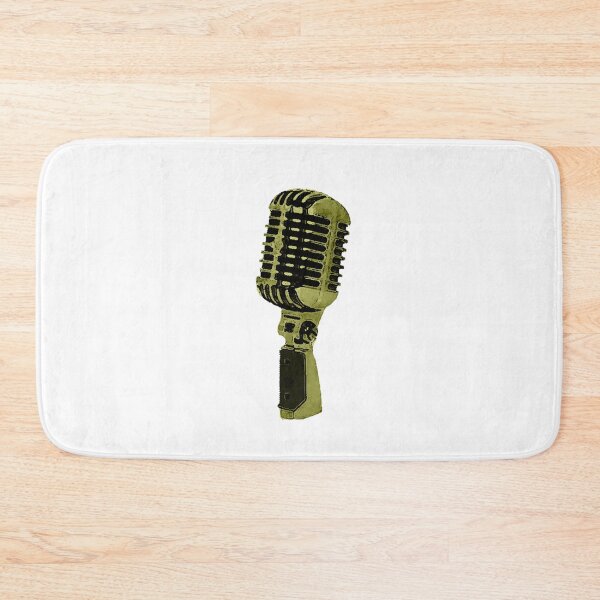 Item preview, Gold Microphone Vintage Music designed and sold by HoorayDesigns.