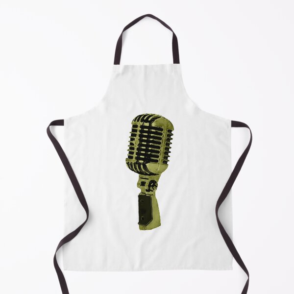 Item preview, Gold Microphone Vintage Music designed and sold by HoorayDesigns.