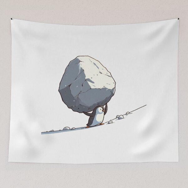Item preview, Sisyphus The Penguin designed and sold by LemuellTrends.