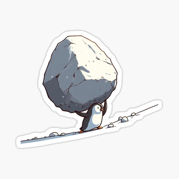 Item preview, Sisyphus The Penguin designed and sold by LemuellTrends.