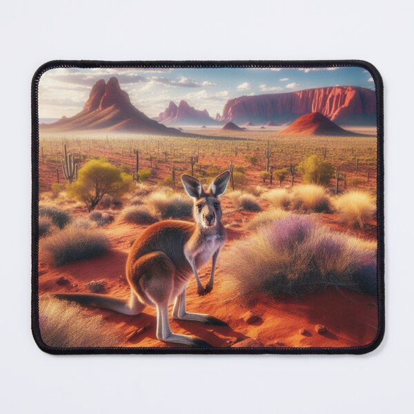 Item preview, Wilderness Leaper - Kangaroo's Energetic Jumps Through the Outback Horizon designed and sold by ProgressMagnet.
