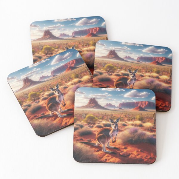 Item preview, Wilderness Leaper - Kangaroo's Energetic Jumps Through the Outback Horizon designed and sold by ProgressMagnet.