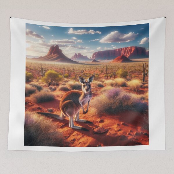 Item preview, Wilderness Leaper - Kangaroo's Energetic Jumps Through the Outback Horizon designed and sold by ProgressMagnet.
