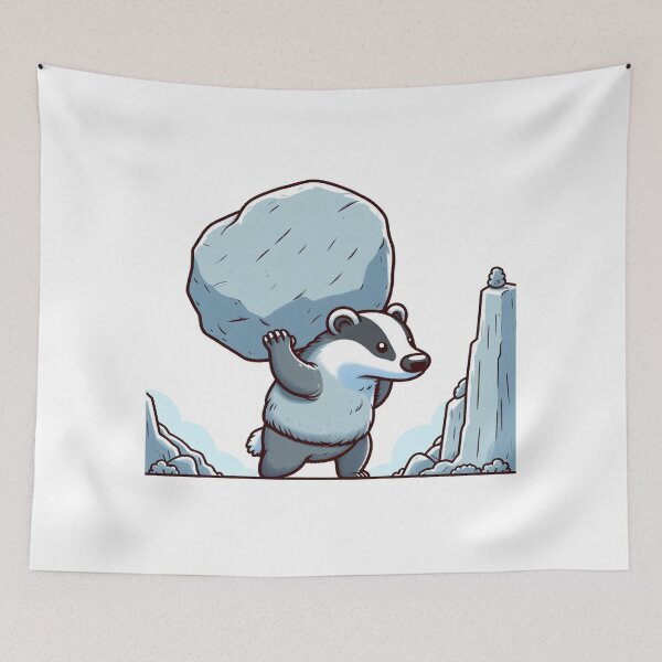 Item preview, Sisyphus The Badger designed and sold by LemuellTrends.