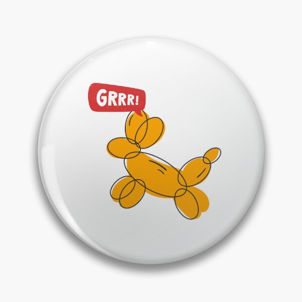 Item preview, Orange Bunny Party Balloon Dog - GRRR! designed and sold by PixelBadBunny.