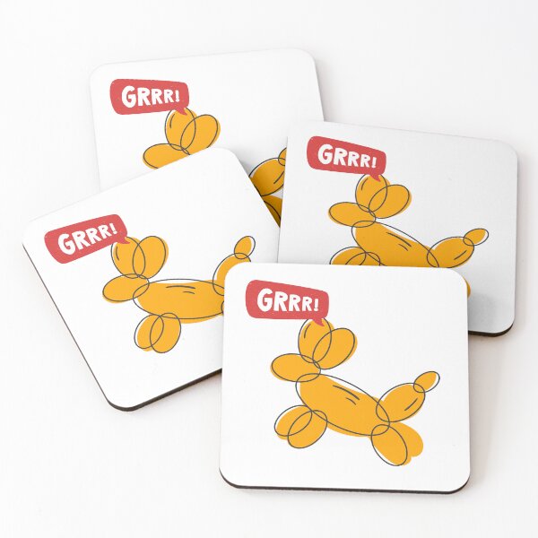 Item preview, Orange Bunny Party Balloon Dog - GRRR! designed and sold by PixelBadBunny.