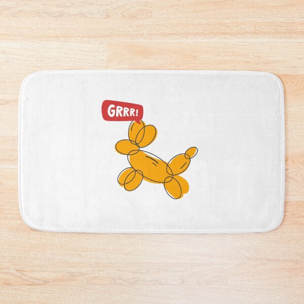 Item preview, Orange Bunny Party Balloon Dog - GRRR! designed and sold by PixelBadBunny.