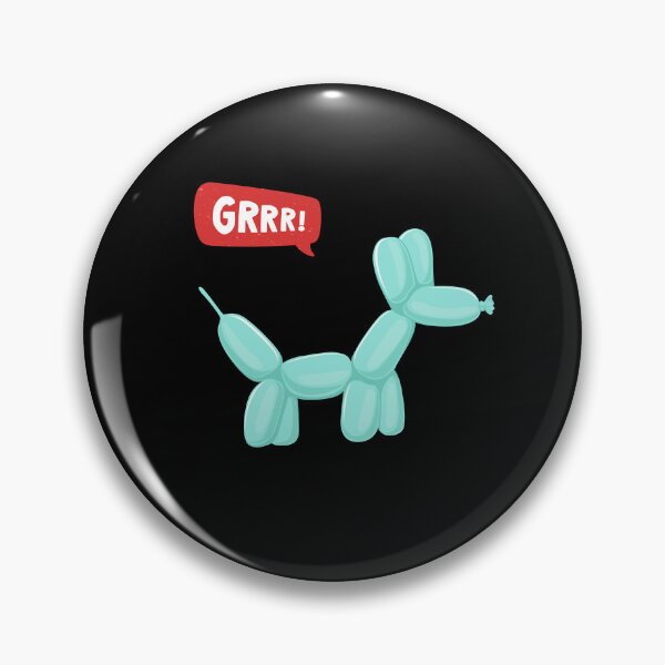 Item preview, Aqua Party Balloon Dog - GRRR! designed and sold by PixelBadBunny.