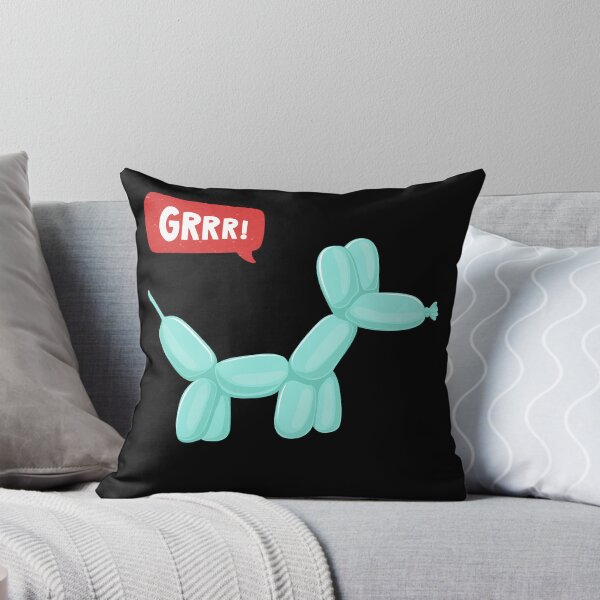 Item preview, Aqua Party Balloon Dog - GRRR! designed and sold by PixelBadBunny.