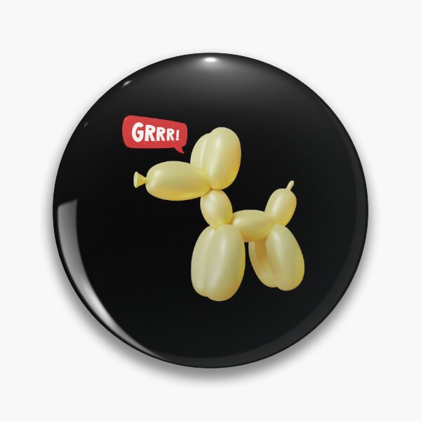 Item preview, Yellow Party Balloon Dog - GRRR! designed and sold by PixelBadBunny.
