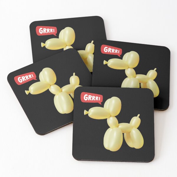 Item preview, Yellow Party Balloon Dog - GRRR! designed and sold by PixelBadBunny.