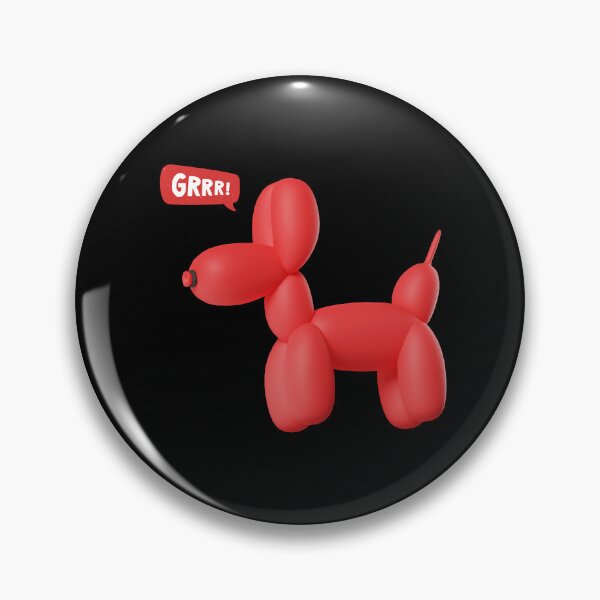 Item preview, Red 3D Party Balloon Dog - GRRR! designed and sold by PixelBadBunny.