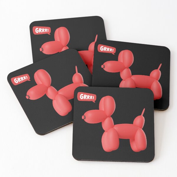 Item preview, Red 3D Party Balloon Dog - GRRR! designed and sold by PixelBadBunny.
