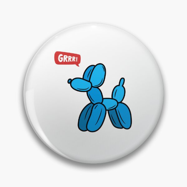 Item preview, Blue Cute Ink Party Balloon Dog - GRRR! designed and sold by PixelBadBunny.