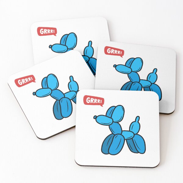 Item preview, Blue Cute Ink Party Balloon Dog - GRRR! designed and sold by PixelBadBunny.