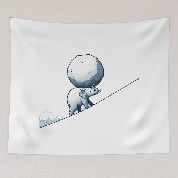 Item preview, Sisyphus The Elephant designed and sold by LemuellTrends.